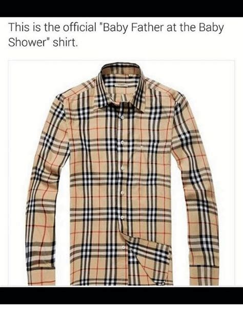 drug dealer in a burberry shirt at the baby shower|Burberry Baby Daddy: A Classic Look for Baby Showers .